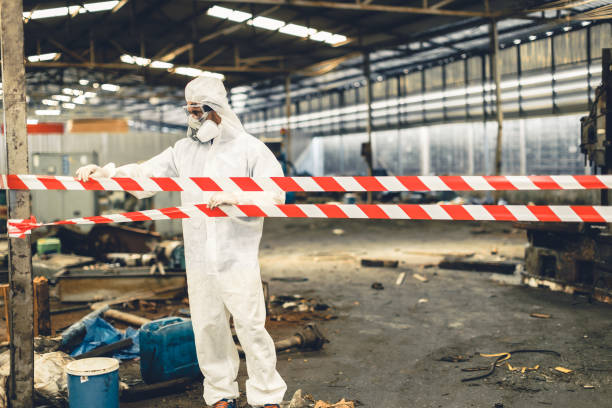 Professional Biohazard technician working in Hartman, AR